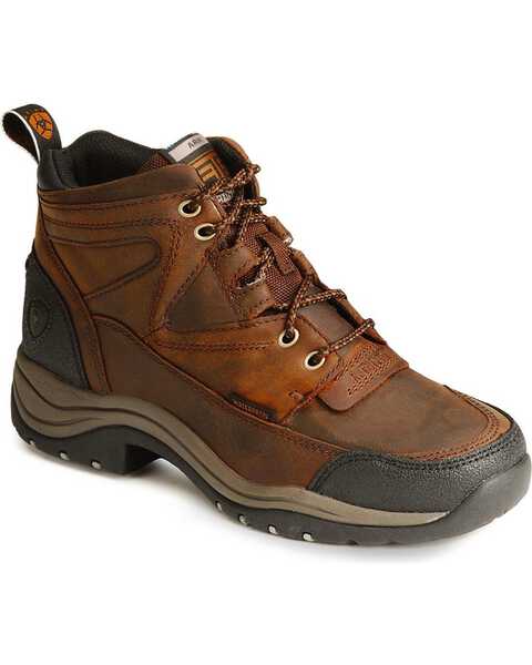 Image #1 - Ariat Women's Terrain H2O Waterproof Work Boots - Round Toe, Copper, hi-res