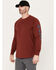 Image #1 - Hawx Men's Long Sleeve Work T-Shirt, Medium Red, hi-res