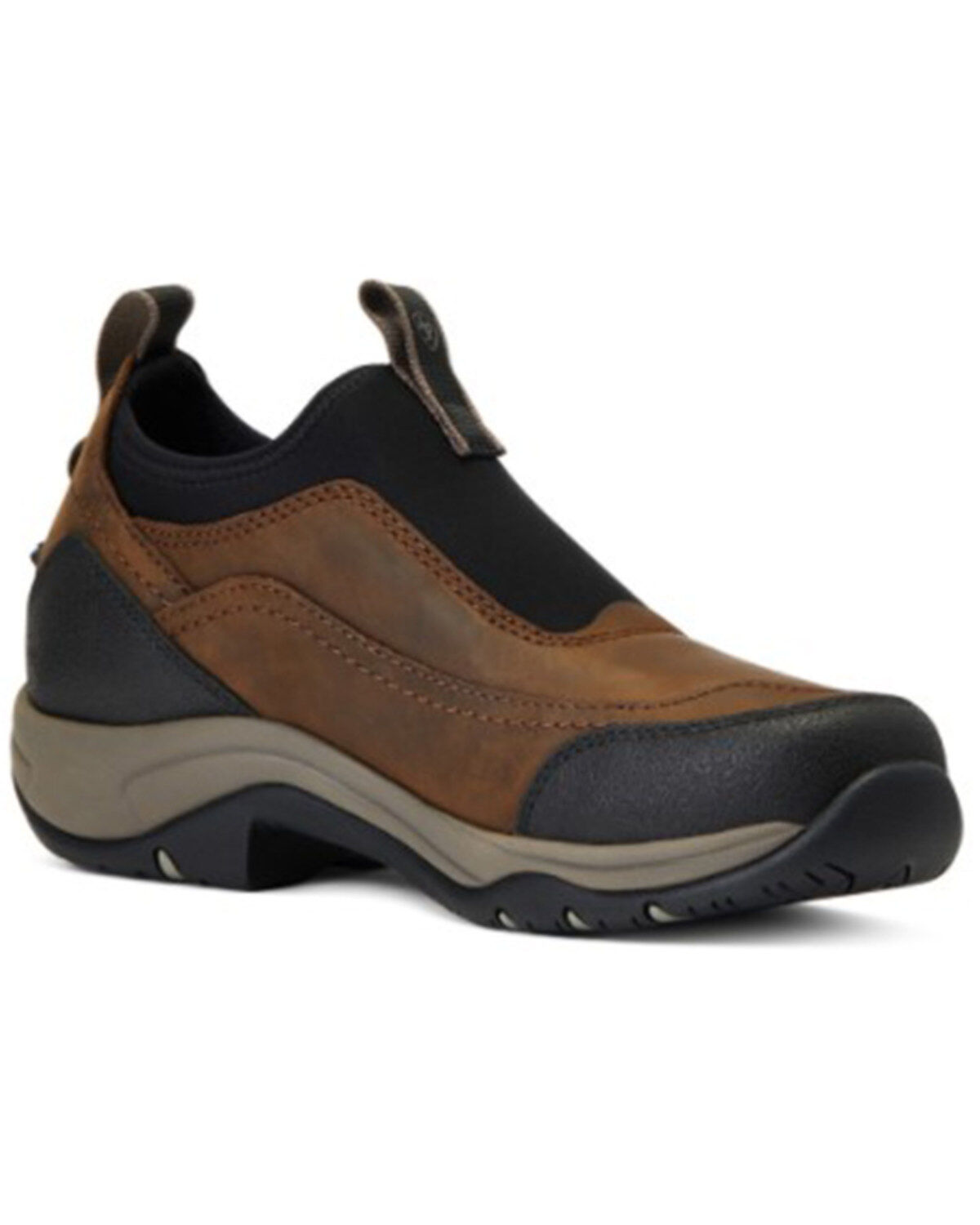 Ariat Women's Terrian Ease H20 Distessed Slip-On Work Shoe - Round Toe, Brown, hi-res