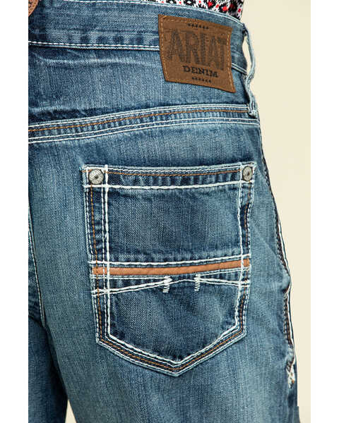 Image #4 - Ariat Men's M4 Coltrane Durango Low Rise Fashion Boot Cut Jeans, Denim, hi-res