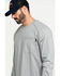 Image #5 - Hawx Men's FR Pocket Long Sleeve Work T-Shirt - Big, Silver, hi-res