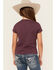 Image #4 - Shyanne Girls' Cowgirl Icons Short Sleeve Graphic Tee, Grape, hi-res