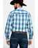 Image #2 - Resistol Men's Heitmiller Ombre Large Plaid Long Sleeve Western Shirt, Blue, hi-res