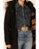 Image #3 - Outback Trading Co. Women's Solid Black Luna Fur Collar Storm-Flap Hooded Jacket, Black, hi-res