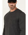 Image #2 - Lucky Brand Workwear Men's Textured Knit Long Sleeve Pocket Tee, Charcoal, hi-res