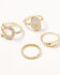 Image #1 - Shyanne Women's Shell Effect Ring Set - 4 Piece, Gold, hi-res