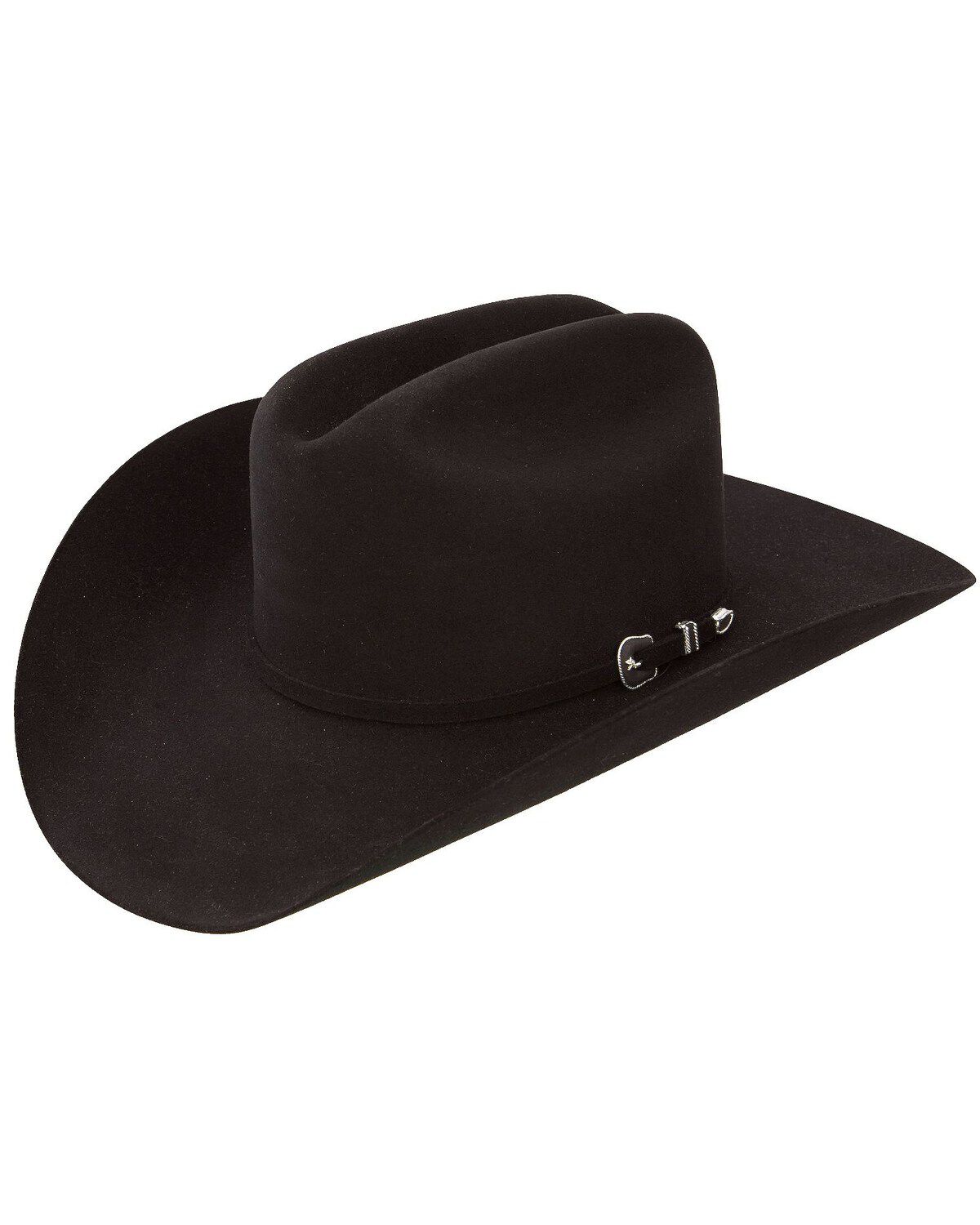 Resistol Men's 6X City Limits George Strait Black Fur Felt Cowboy Hat, Black, hi-res