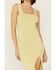 Image #3 - Shyanne Women's Ribbed Sweater Knit Midi Bodycon Dress, Green, hi-res