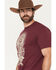 Image #2 - Moonshine Spirit&reg; Men's Viva La Raza Short Sleeve Graphic T-Shirt, Burgundy, hi-res