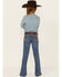 Image #3 - Wrangler Girls' Medium Wash Flare Denim Jeans, Blue, hi-res