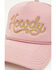 Image #2 - Shyanne Girls' Howdy Foam Ball Cap, Mauve, hi-res