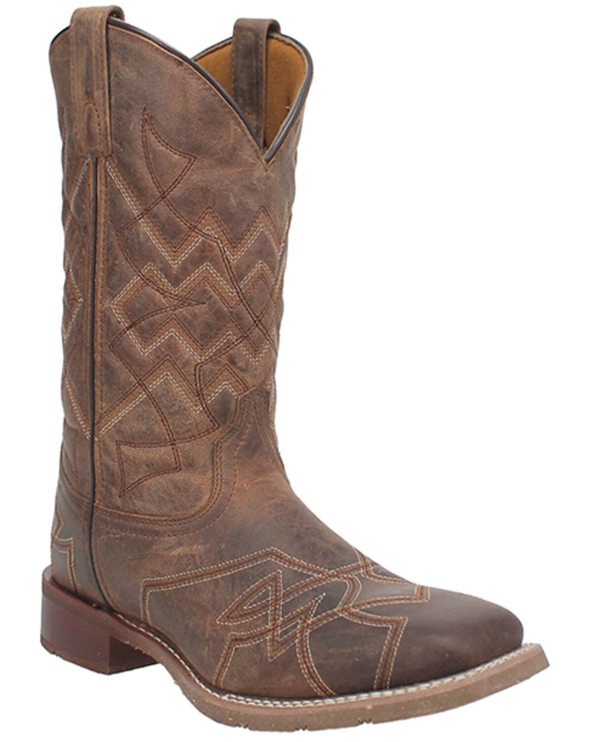 Image #1 - Laredo Men's Chauncy Performance Western Boots - Broad Square Toe, Taupe, hi-res