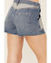 Image #4 - Cleo + Wolf Women's Helena Medium Wash Patch Pockets High Rise Denim Shorts , Medium Wash, hi-res