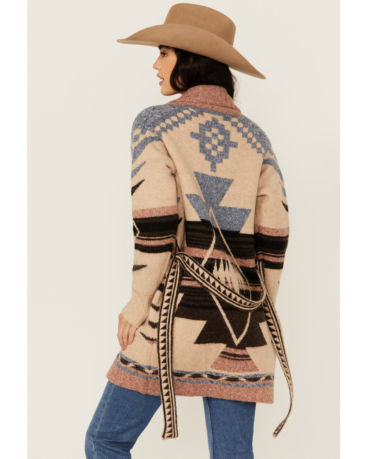 Image #5 - Idyllwind Women's Kimbark Southwestern Print Cardigan, Fired Brick, hi-res