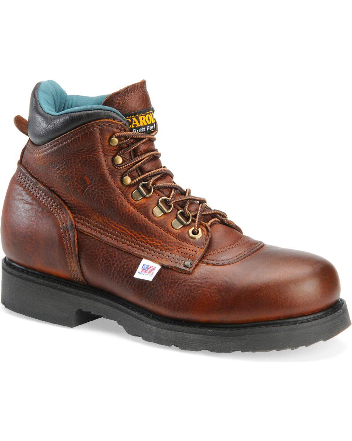 Carolina Men's Domestic 6" Work Boots, Lt Brown, hi-res