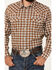Image #3 - Cody James Men's Reverent Plaid Print Long Sleeve Snap Western Shirt, Rust Copper, hi-res
