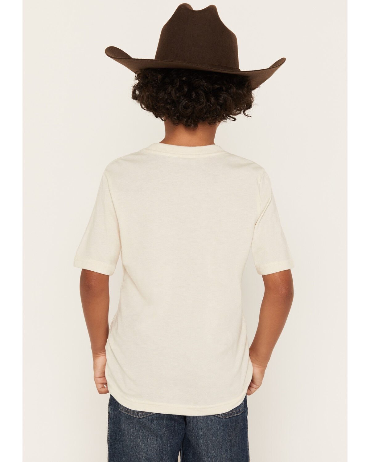 Image #4 - Wrangler Boys' Steer Wrestling Short Sleeve Graphic T-Shirt, Off White, hi-res