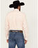 Image #4 - Cinch Men's Striped Print Tencel Long Sleeve Button-Down Western Shirt, Peach, hi-res