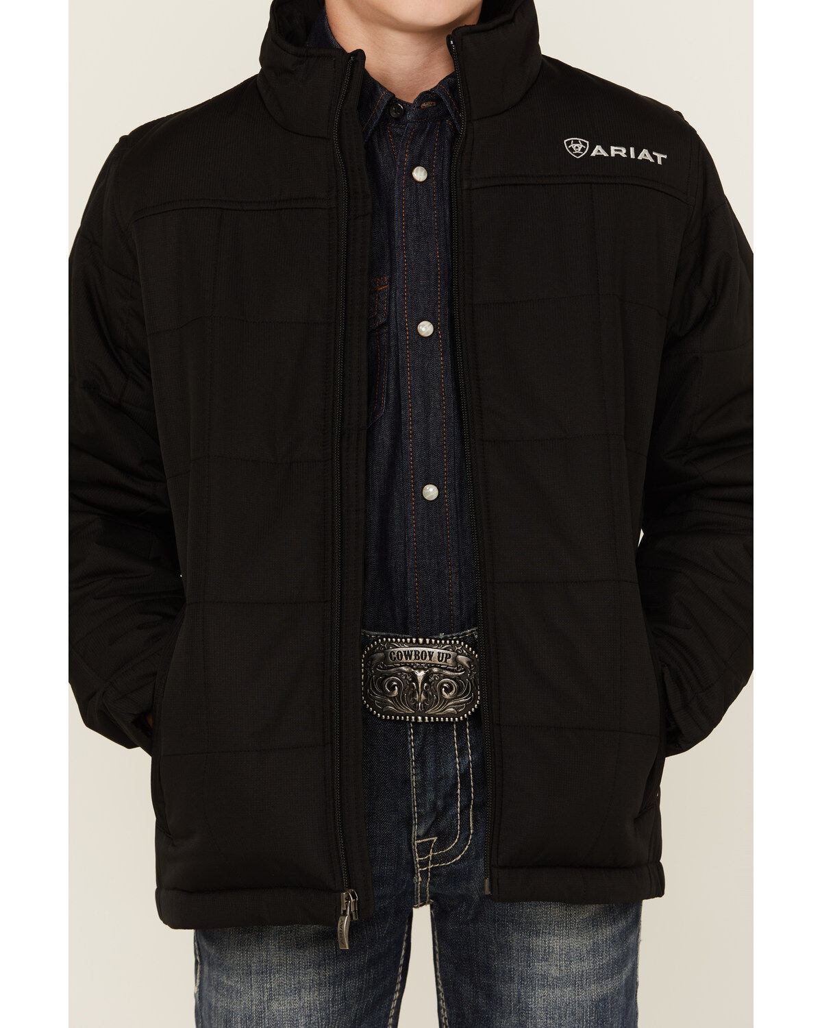 Image #3 - Ariat Boys' Insulated Jacket, Black, hi-res