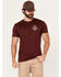 Image #2 - Troll Co Men's Winged Support Short Sleeve Graphic T-Shirt , Maroon, hi-res