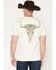 Image #1 - RANK 45&reg; Men's Bull Scape Logo Short Sleeve Graphic T-Shirt, Cream, hi-res
