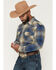 Image #2 - Pendleton Men's Boot Barn Exclusive Wyatt Plaid Print Long Sleeve Snap Western Shirt, Blue, hi-res