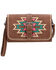 Image #1 - Montana West Women's Southwestern Print Crossbody Clutch, Brown, hi-res