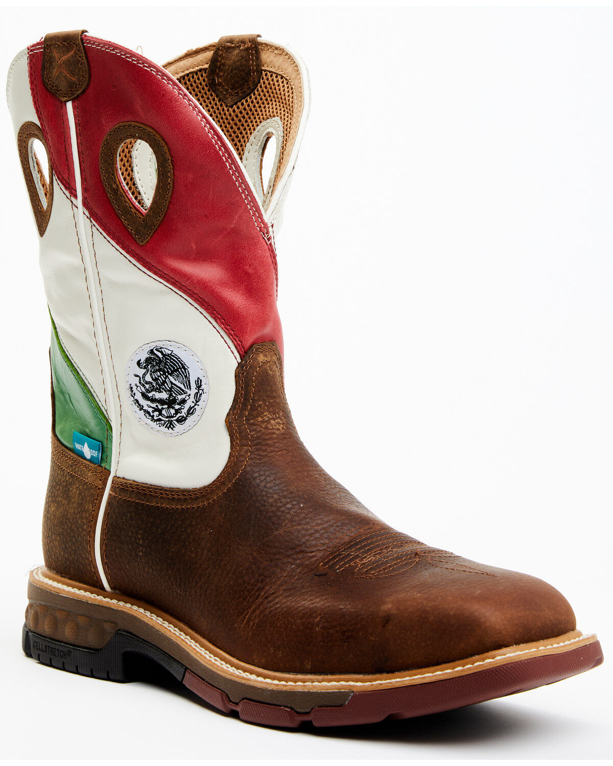 Twisted X Men's 12" Western Work Boot - Alloy Toe, Brown, hi-res
