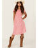 Image #1 - Trixxi Girls' Smocked Puff Sleeve Dress, Pink, hi-res