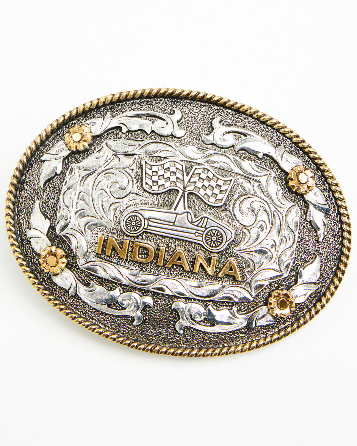 Image #1 - Cody James Indiana Regional Belt Buckle, Silver, hi-res