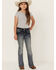 Image #3 - Grace in LA Girls' Medium Wash Geo Pocket Bootcut Stretch Denim Jeans, Medium Wash, hi-res