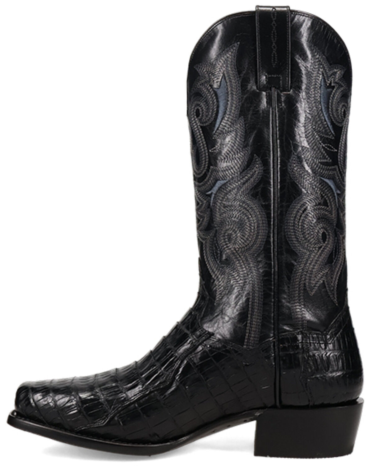 Image #3 - Dan Post Men's Zandor Exotic Caiman Western Boots - Square Toe, Black, hi-res