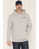 Image #2 - Troll Co Men's Blue Collar Graphic Hooded Sweatshirt, Grey, hi-res