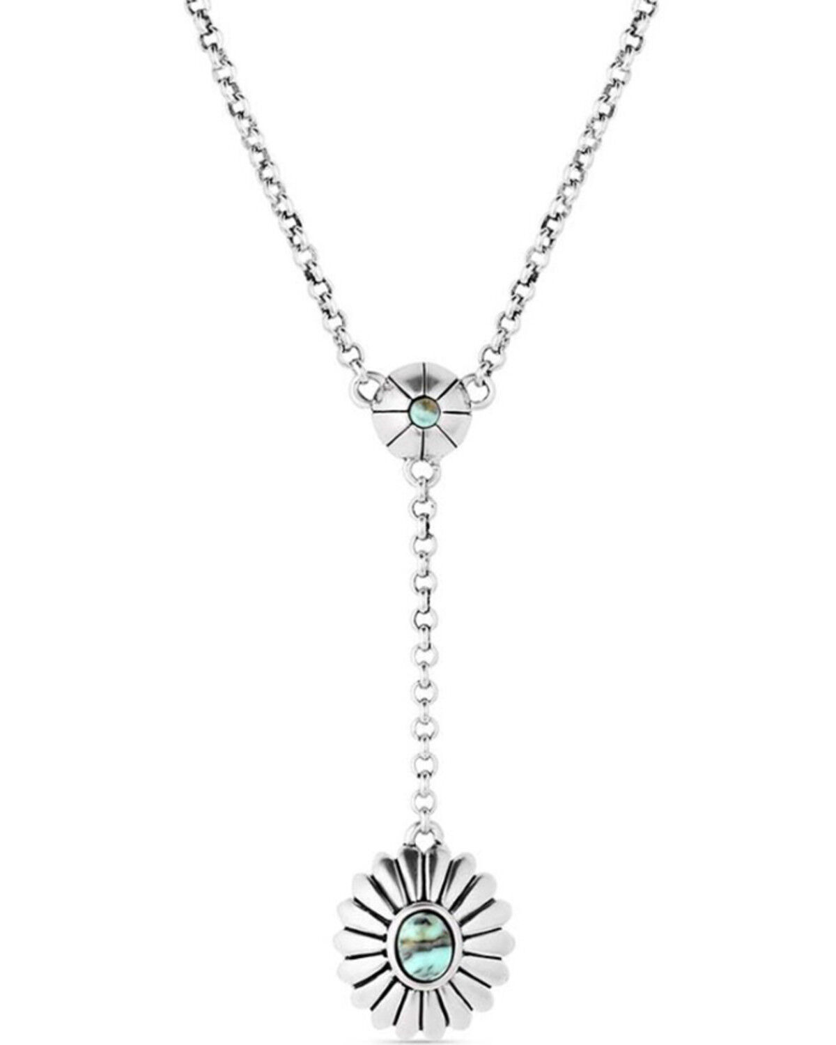 Montana Silversmiths Women's Heyday Blossom Necklace, Silver, hi-res