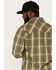 Image #4 - Resistol Men's Boulder Large Plaid Button Down Western Shirt , Sage, hi-res