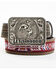 Image #1 - Cody James Boys' Rodeo Buckle Southwestern Woven Inlay Leather Belt , Brown, hi-res