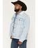 Image #2 - Cody James Men's Caballo Sherpa Lined Trucker Jacket, Light Wash, hi-res