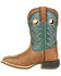 Image #3 - Durango Girls' Lil Rebel Pro Western Boots - Broad Square Toe, Teal, hi-res