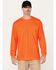 Image #1 - Hawx Men's High-Visibility Long Sleeve Work Shirt, Orange, hi-res