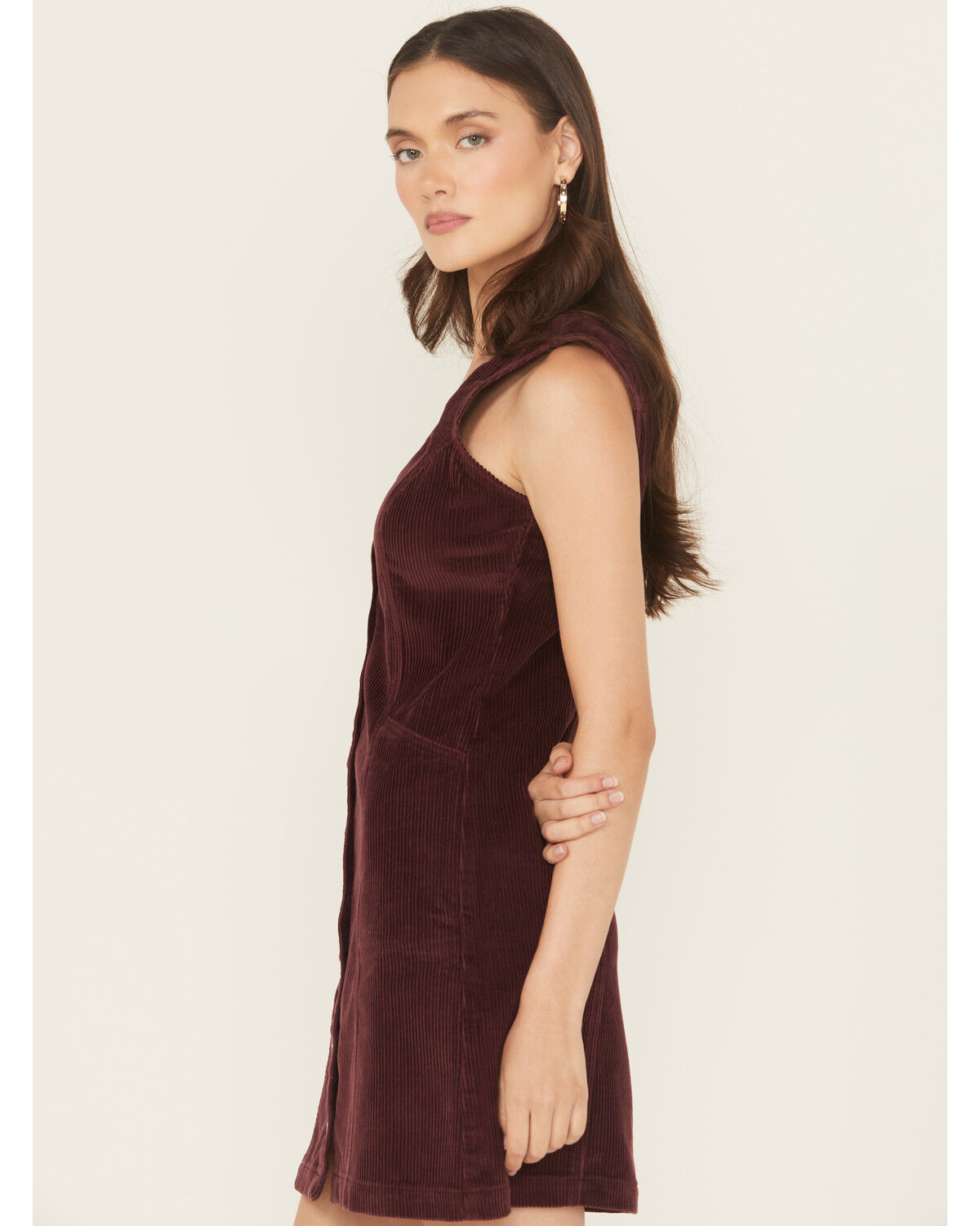Image #2 - Levi's Women's Vianna Sleeveless Button-Down Corduroy Dress, Wine, hi-res