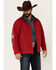 Image #1 - Resistol Men's Red Mexico Logo Sleeve Zip-Front Softshell Jacket, Red, hi-res