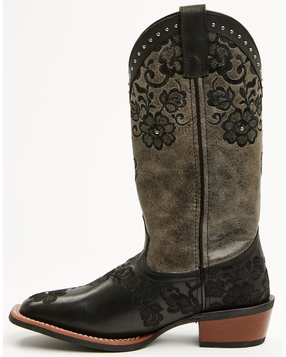 Image #3 - Laredo Women's Flora Performance Western Boots - Broad Square Toe, Black, hi-res
