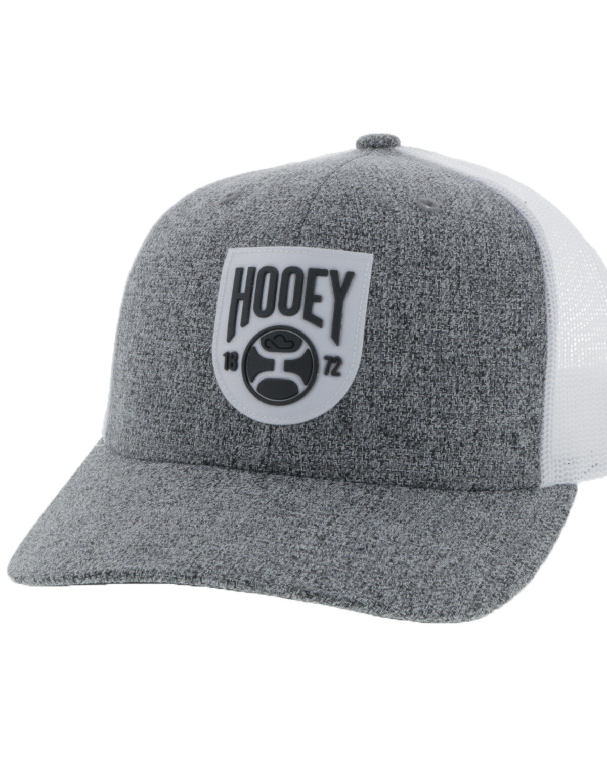 Image #1 - Hooey Men's Bronx Shield Patch Trucker Cap, Grey, hi-res