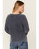 Image #4 - Cleo + Wolf Women's Clark Acid Wash Cable Knit Sweater, Blue, hi-res