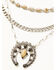 Image #2 - Shyanne Women's Squash Blossom Layered Statement Necklace , Natural, hi-res