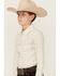 Image #2 - Cody James Boys' Mirage Geo Print Long Sleeve Snap Western Shirt , Cream, hi-res