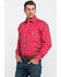 Image #3 - Resistol Men's Connemara Med Plaid Long Sleeve Western Shirt, Pink, hi-res