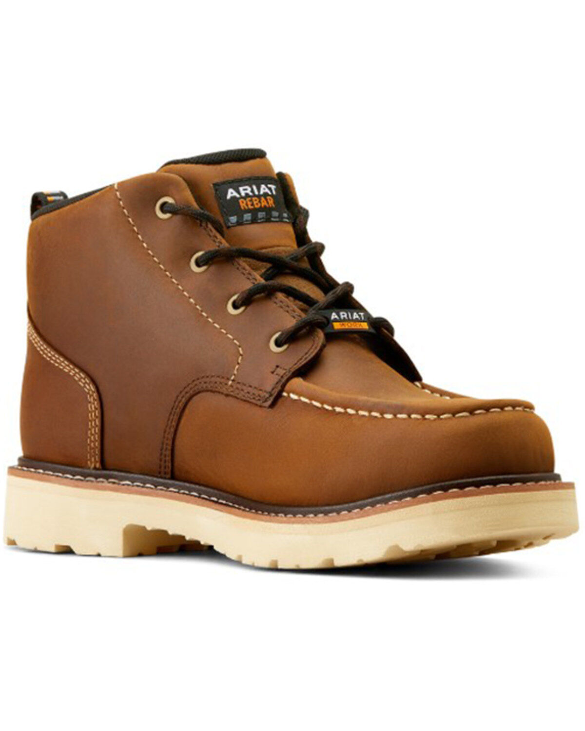 Image #1 - Ariat Men's Rebar Lift Chukka Waterproof Work Boots - Soft Toe, Brown, hi-res