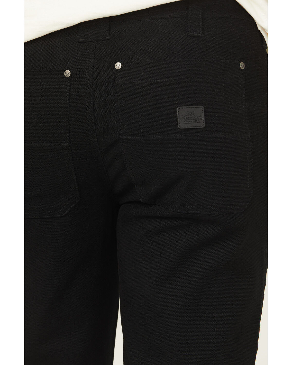 Image #4 - Thorogood Men's Canvas DWR Relaxed Straight Stretch Work Pants, Black, hi-res