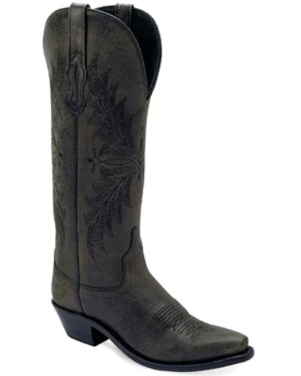 Old West Women's Tall Western Boots - Snip Toe, Black, hi-res
